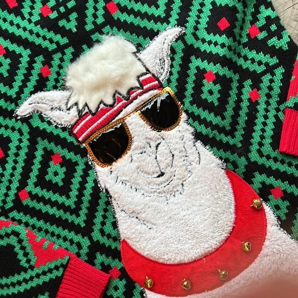 Llama Christmas sweater M - Picture 3 of 5